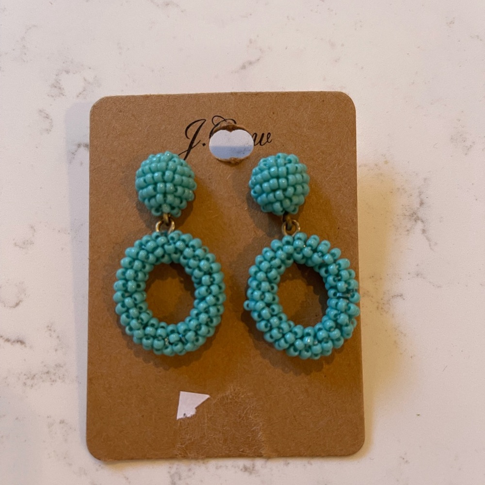 J Crew Turquoise Beaded earrings